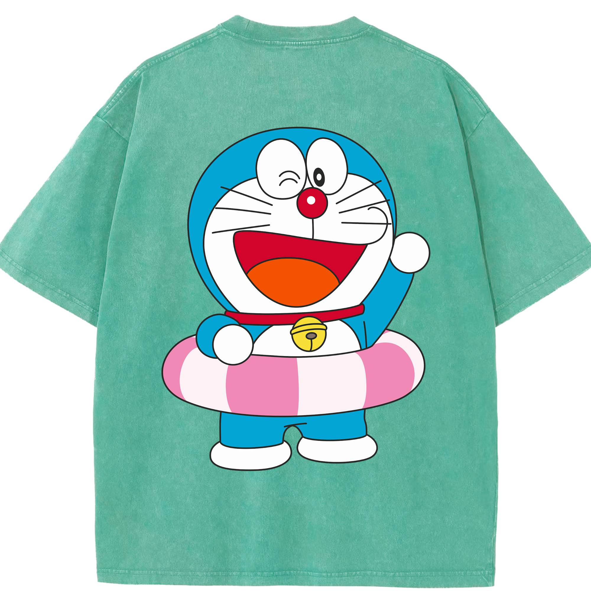 （画像用） ドラえもん Doraemon 綿100% ヴィンテージ風 半袖Tシャツ（背面プリント）